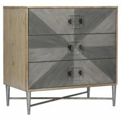 Cheap 💯 Fully Assembled Accent Cabinets & Decorative Chests Hooker Furniture Melange Zulu 3 Drawer Accent Chest 🎁