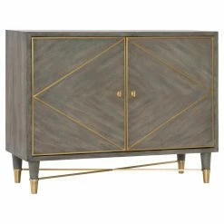 Best Sale 👍 Fully Assembled Accent Cabinets & Decorative Chests Hooker Furniture Melange Breck 2 Door Accent Chest ⭐