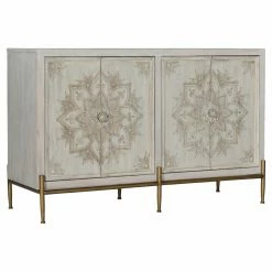 Cheapest 🥰 Fully Assembled Accent Cabinets & Decorative Chests Hooker Furniture Melange Delilah 4 Door Accent Chest ✔️