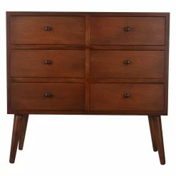 Buy ⌛ Assembly Required Accent Cabinets & Decorative Chests Decor Therapy Mid Century 6 Drawer Accent Chest End Table 🥰