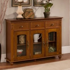 Outlet 🎉 K&B Furniture Assembly Required Accent Cabinets & Decorative Chests K & B Furniture C1243 Console Table 🔥