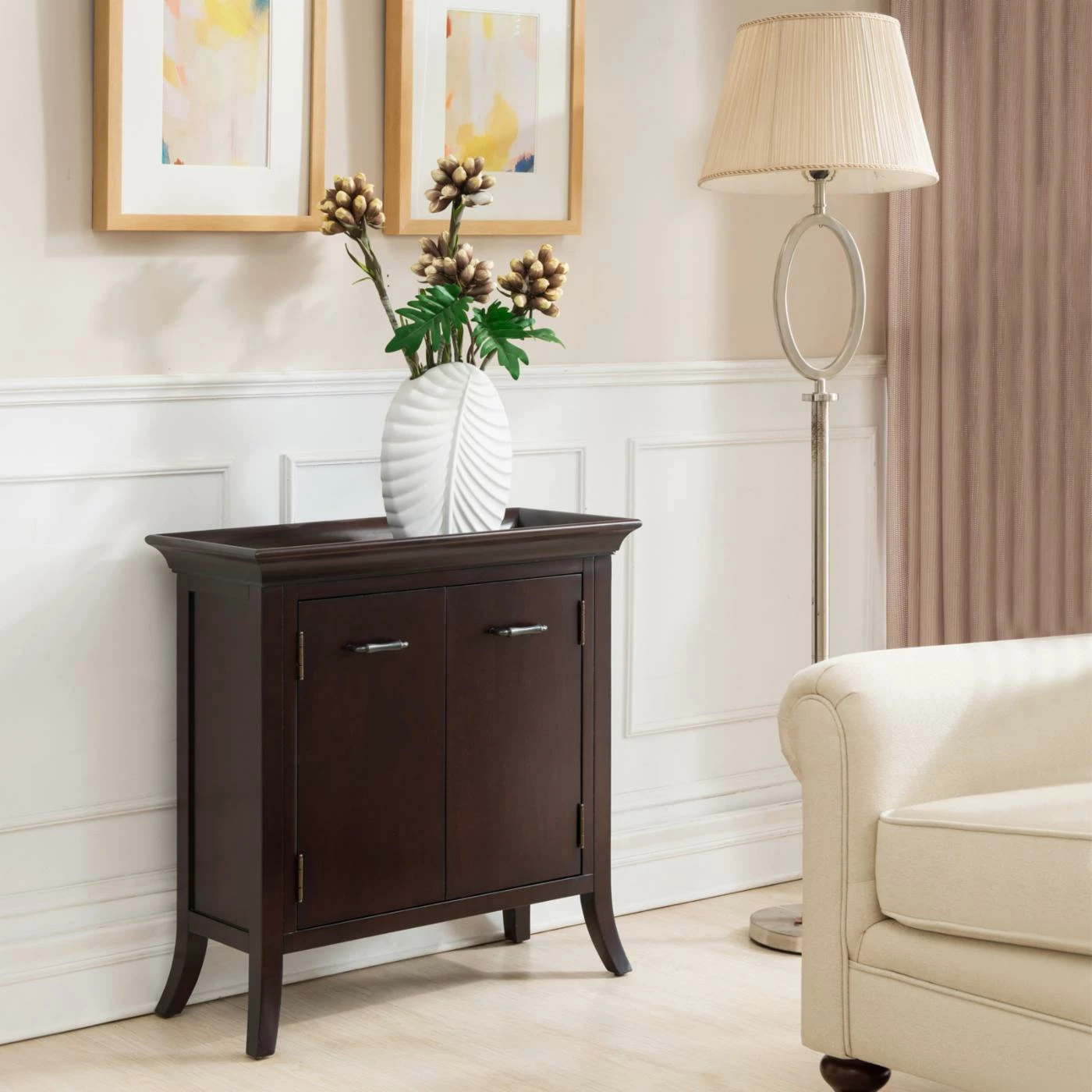 Cheapest π Assembly Required Accent Cabinets & Decorative Chests Leick Home Tray Edge Foyer Cabinet π