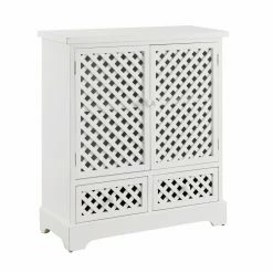 Cheap ⭐ Fully Assembled Accent Cabinets & Decorative Chests Powell Delaney 2-Door Cabinet - Distressed White 😀