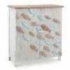 Promo 🔔 Fully Assembled Accent Cabinets & Decorative Chests Powell Caspian Cabinet - Natural And Distressed White With Natural And Blue Fish Design ✨