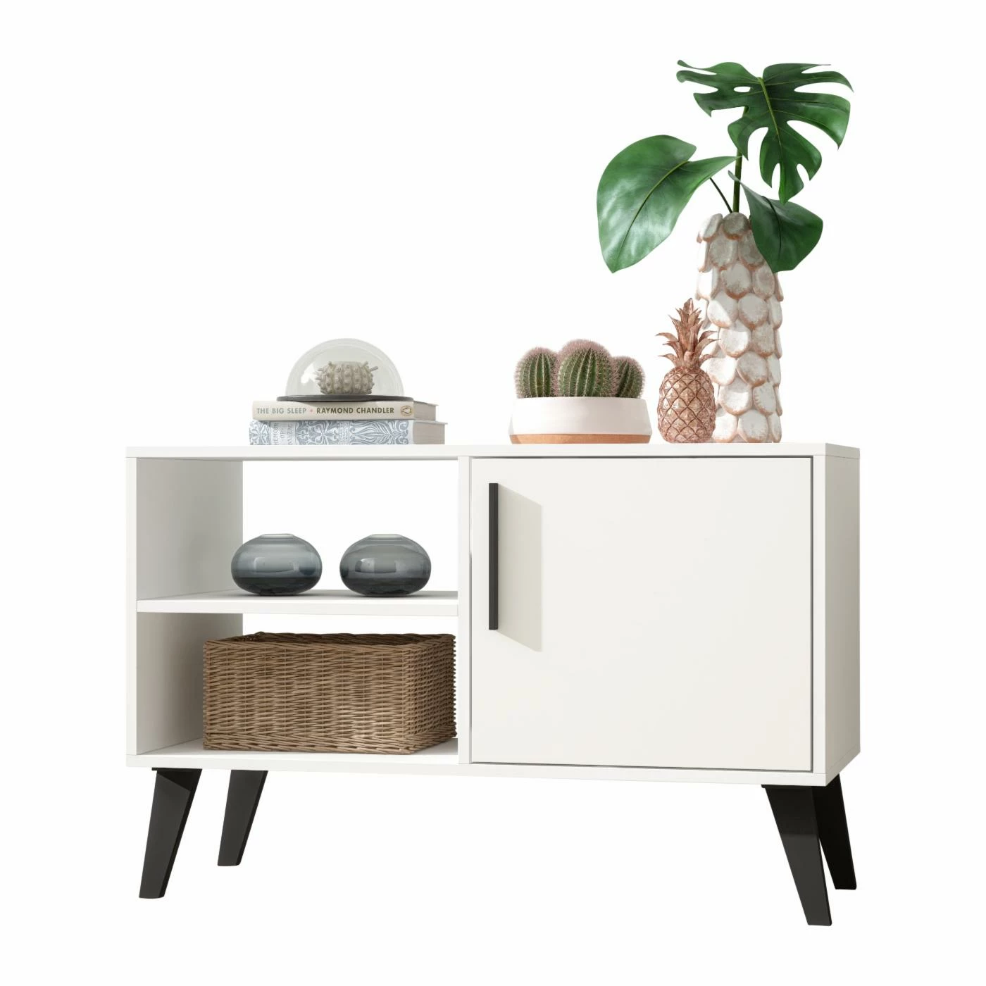 Hot Sale 👍 Assembly Required Accent Cabinets & Decorative Chests Manhattan Comfort Amsterdam Mid-Century/Modern 1 Door Accent Chest 🌟