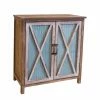 Cheap 👏 Fully Assembled Accent Cabinets & Decorative Chests OS Home And Office Furniture Rustic, Weathered, Metal Corrugated Two Door Storage Cabinet With Three Shelves ❤️