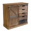 Coupon 🎉 Fully Assembled Accent Cabinets & Decorative Chests Os Home And Office Furniture Farm House, Antique Barn Door, Distressed Multi Color Wood Pantry With Five Drawers And Two Shelves 😍