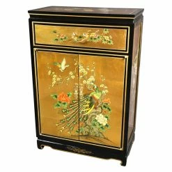 Outlet ✔️ Fully Assembled Accent Cabinets & Decorative Chests Oriental Furniture Gold Leaf Decorative Chest 🧨