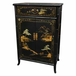 Deals ✔️ Fully Assembled Accent Cabinets & Decorative Chests Oriental Furniture Japanese Crackle Decorative Chest ⭐