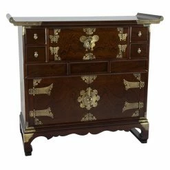 Cheapest 👏 Fully Assembled Accent Cabinets & Decorative Chests Oriental Furniture Korean Double Cabinet Decorative Chest 🧨