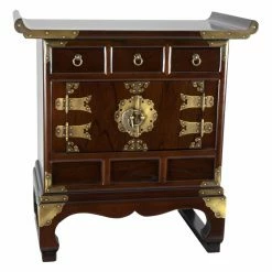 Deals ⌛ Assembly Required Accent Cabinets & Decorative Chests Oriental Furniture Korean 3 Drawer End Table ✨