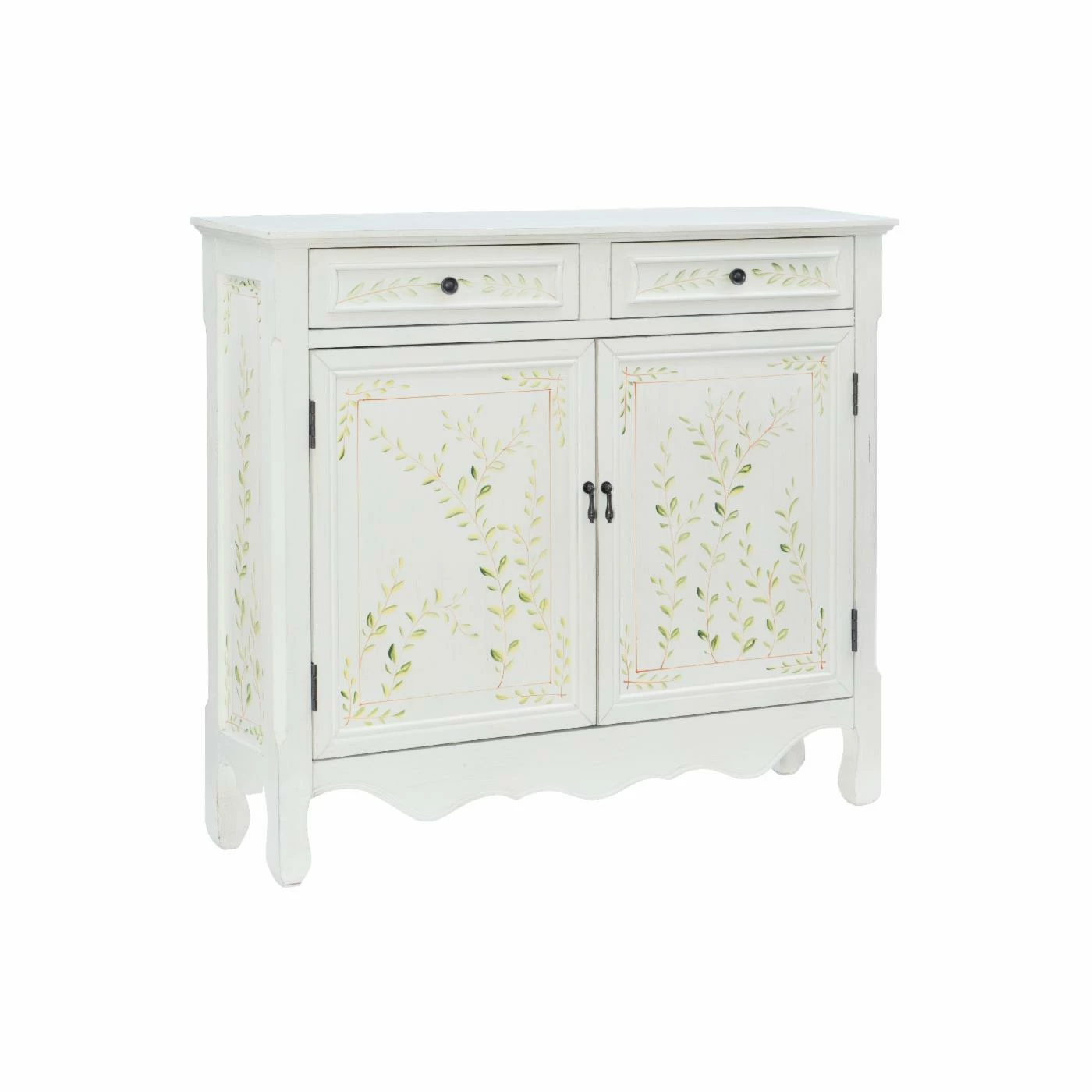 Best Sale 🎉 Fully Assembled Accent Cabinets & Decorative Chests Powell Hand Painted 2 Door Console - White ⌛
