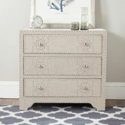 Flash Sale ❤️ Assembly Required Accent Cabinets & Decorative Chests Safavieh Gordy 3 Drawer Chest In Grey ⌛