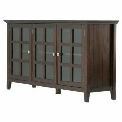 Flash Sale 😍 Brooklyn & Max Assembly Required Accent Cabinets & Decorative Chests Brooklyn + Max Brunswick Pine Wood 3 Door Storage Cabinet 👏