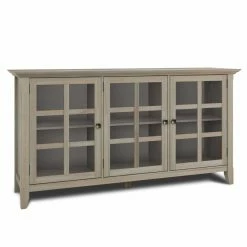 Budget 👍 Brooklyn & Max Glass Accent Cabinets & Decorative Chests Brooklyn & Max Brunswick 3 Door Accent Cabinet 🔔