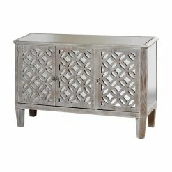 Best deal 🧨 Assembly Required Accent Cabinets & Decorative Chests StyleCraft 3 Door Mirrored Filigree Accent Cabinet 🔥