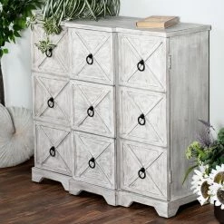 Coupon 👍 Fully Assembled Accent Cabinets & Decorative Chests DecMode Traditional Wood And Iron Cabinet ✔️