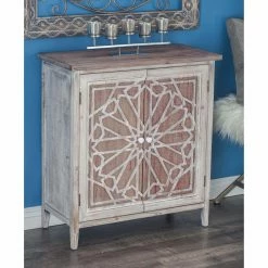 Buy 😉 Fully Assembled Accent Cabinets & Decorative Chests DecMode Farmhouse 2 Door Decorative Chest ✔️