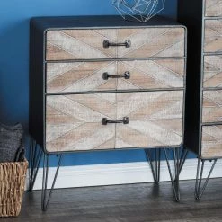 Coupon 👏 Assembly Required Accent Cabinets & Decorative Chests DecMode Chevron Wood Decorative Chest 🥰