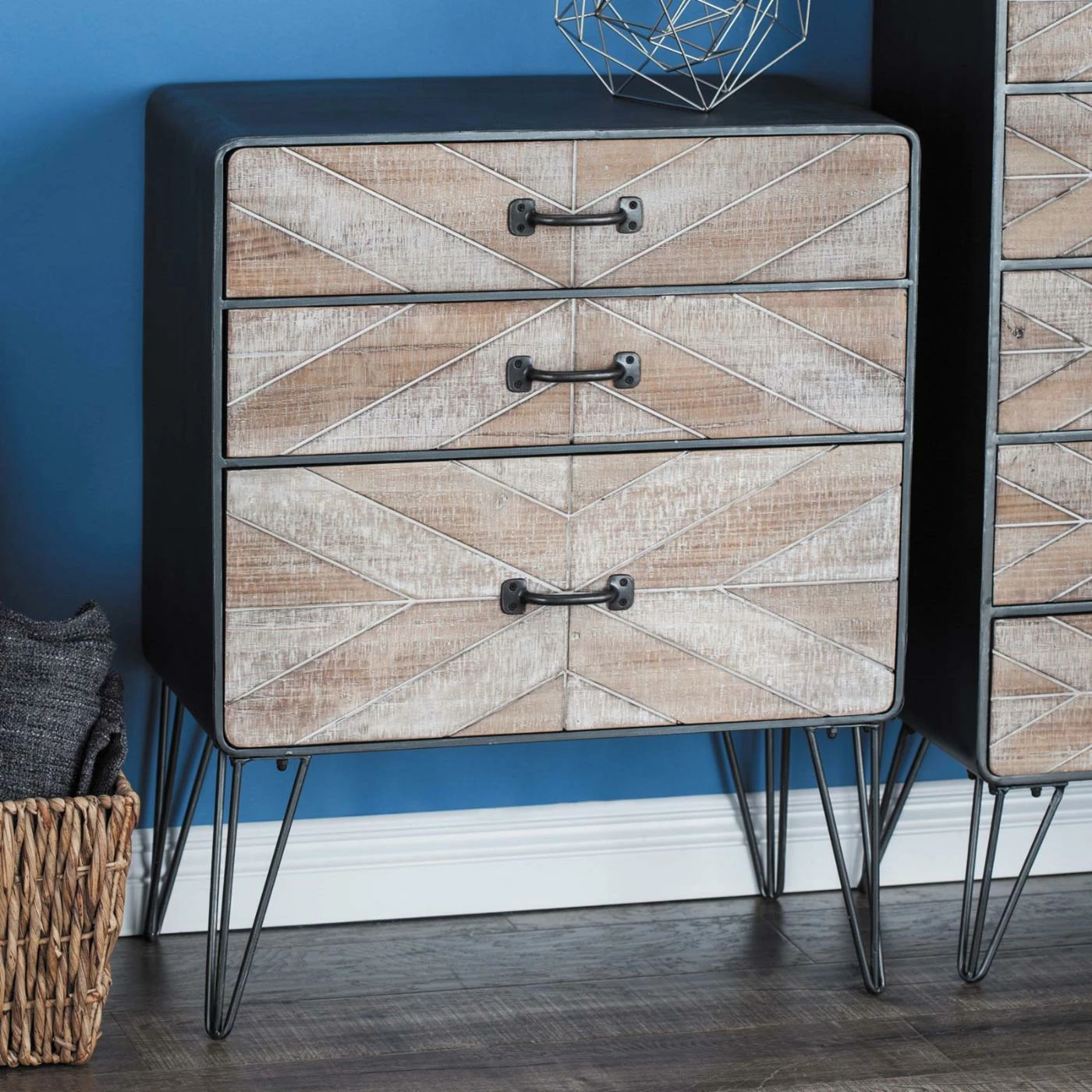 Coupon π Assembly Required Accent Cabinets & Decorative Chests DecMode Chevron Wood Decorative Chest π₯°