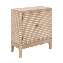 Best Pirce ⭐ Assembly Required Accent Cabinets & Decorative Chests DecMode Striped Wood Decorative Chest ⭐