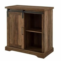 New โจ Assembly Required Accent Cabinets & Decorative Chests HumbleNest Farmers Market 32 In. Sliding Barn Door Accent Console โจ