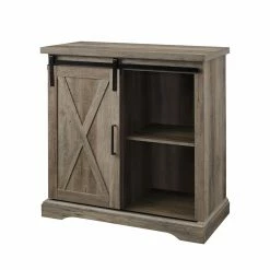 Brand new 🔔 Assembly Required Accent Cabinets & Decorative Chests HumbleNest Farmers Market 32 In. Rustic Sliding Barn Door Accent Console 🤩