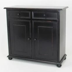 Deals 😀 Fully Assembled Accent Cabinets & Decorative Chests Wayborn Jayson Black Cabinet 🔥