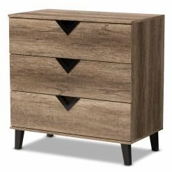 Flash Sale 😍 Assembly Required Accent Cabinets & Decorative Chests Baxton Studio Wales Modern And Contemporary Wood 3 Drawer Chest 😀