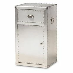 Cheapest ✔️ Fully Assembled Accent Cabinets & Decorative Chests Baxton Studio Serge French Industrial 1 Door Accent Storage Cabinet 👍