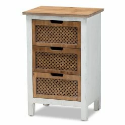 New ❤️ Baxon Studio Fully Assembled Accent Cabinets & Decorative Chests Baxton Studio Vincent Storage Cabinet 🛒
