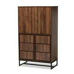 Brand new 🔥 Baxon Studio Assembly Required Accent Cabinets & Decorative Chests Baxton Studio Neil Storage Cabinet 🎉
