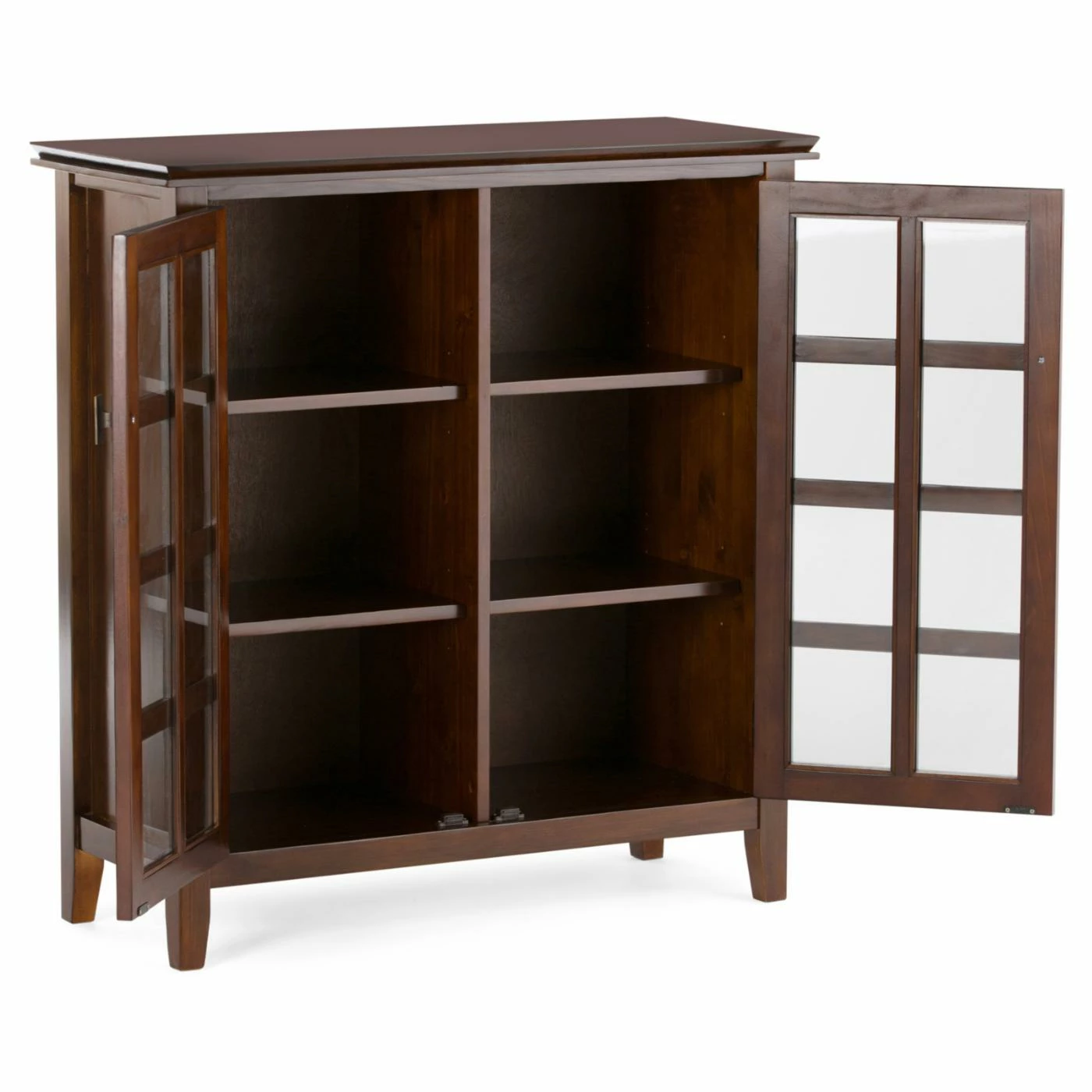 Discount โญ Brooklyn & Max Assembly Required Accent Cabinets & Decorative Chests Brooklyn + Max Holden Pine Wood Glass Door 30 In. Storage Cabinet ๐ - Image 5