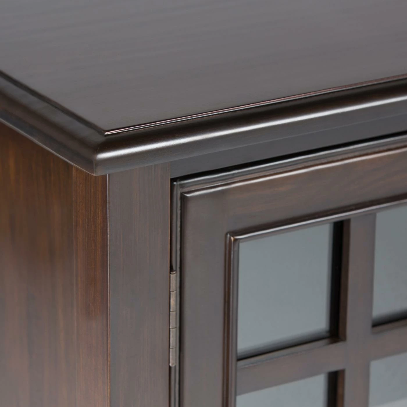 Buy π Brooklyn & Max Assembly Required Accent Cabinets & Decorative Chests Brooklyn + Max Somerset Pine Wood Glass Door Storage Cabinet With 2 Drawers π - Image 5