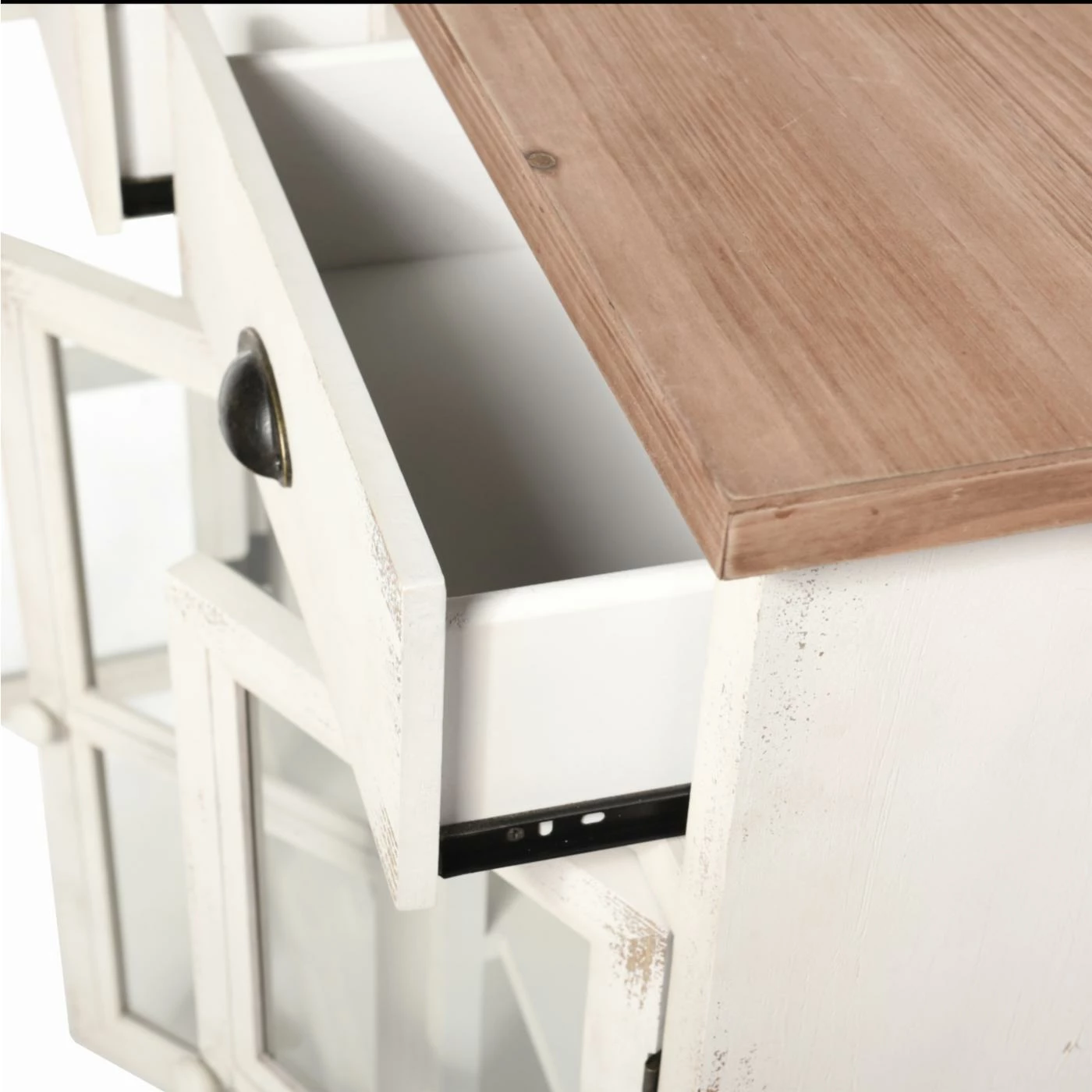 Buy π― Wood Accent Cabinets & Decorative Chests StyleCraft Shabby Chic 3 Door 2 Drawer Window Pane Accent Cabinet π₯° - Image 5