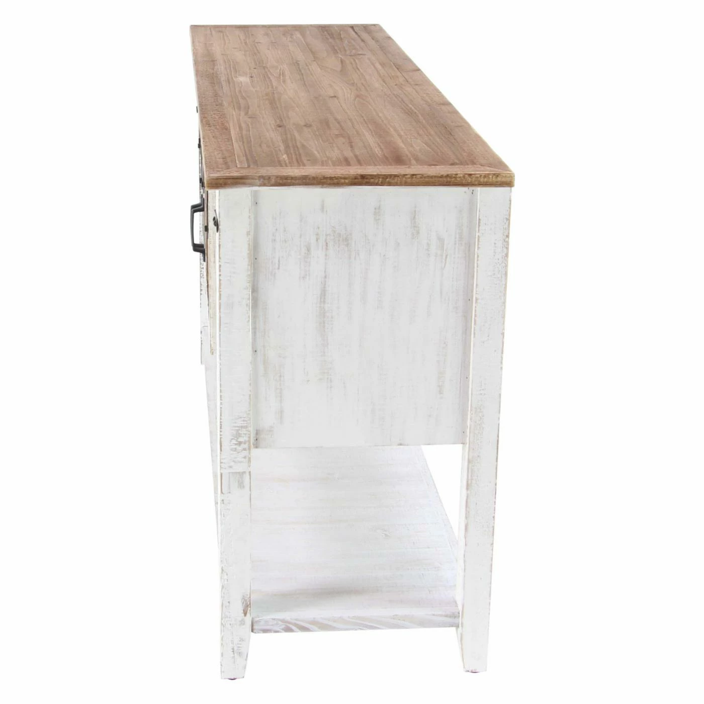 Flash Sale π Fully Assembled Accent Cabinets & Decorative Chests DecMode Traditional Louvered And Slatted Wood And Iron Console Cabinet π― - Image 5