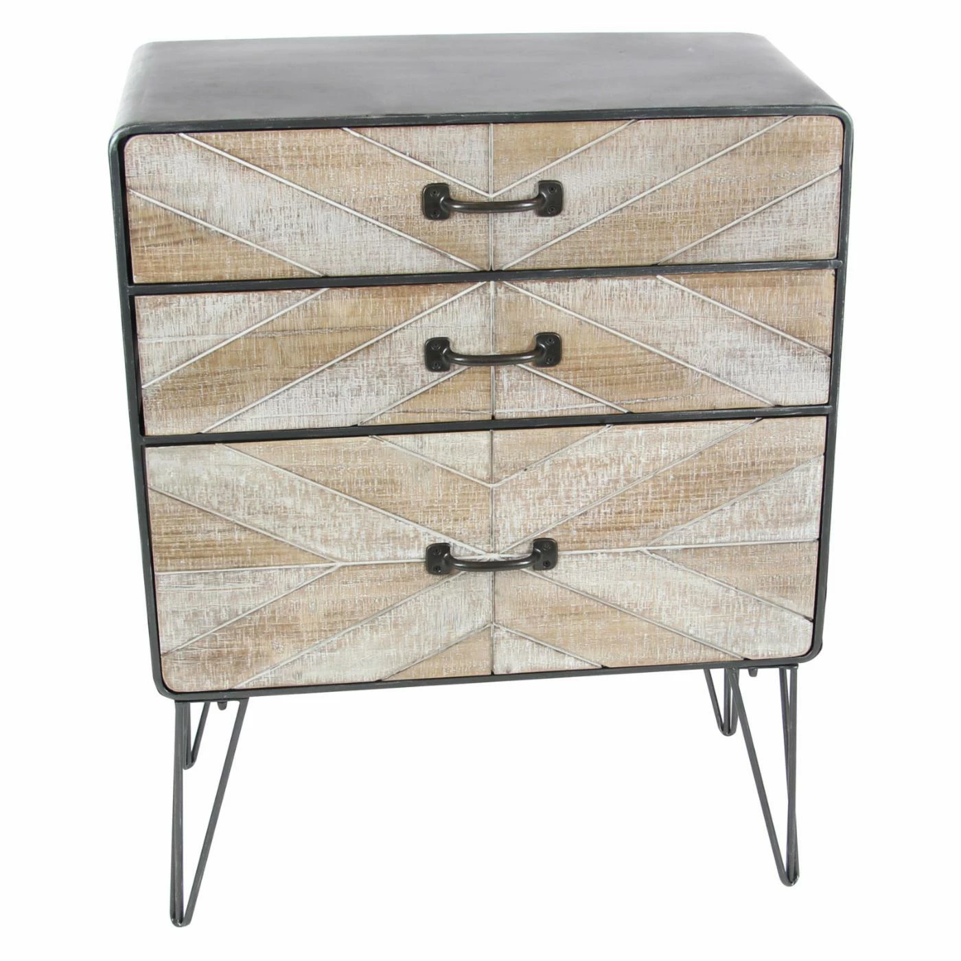 Coupon π Assembly Required Accent Cabinets & Decorative Chests DecMode Chevron Wood Decorative Chest π₯° - Image 5